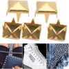 400 Pieces Square Pyramid Studs, 4 to 7mm Metal Versatile Na...