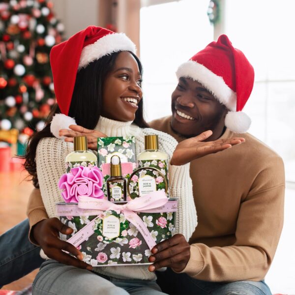 Gift Basket for Women - 8 Pc Rose & Jasmine Beauty & Persona...