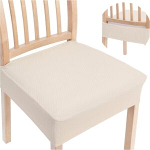 Smiry Stretch Jacquard Seat Covers for Dining Room Chairs Se...