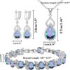 LMXXVJ Women Jewelry Set Platinum Plated Necklace Open Ring ...