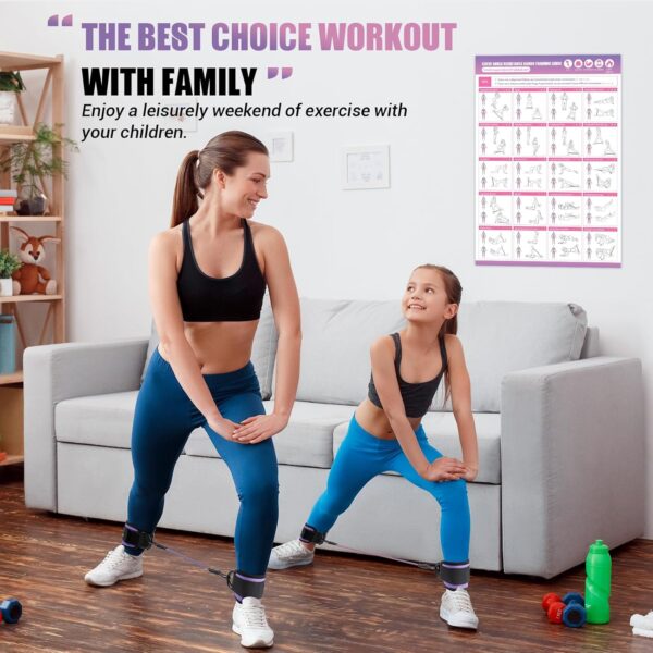 Ankle Resistance Bands With Cuffs for Working Out, Kickbacks...