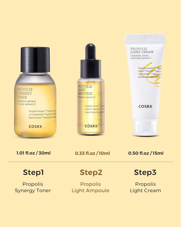 COSRX Honey Glow Kit, Korean Skin Care Set with Propolis Fac...