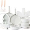 SENSARTE 24 Piece Pots and Pans Set, Nonstick Detachable Han...