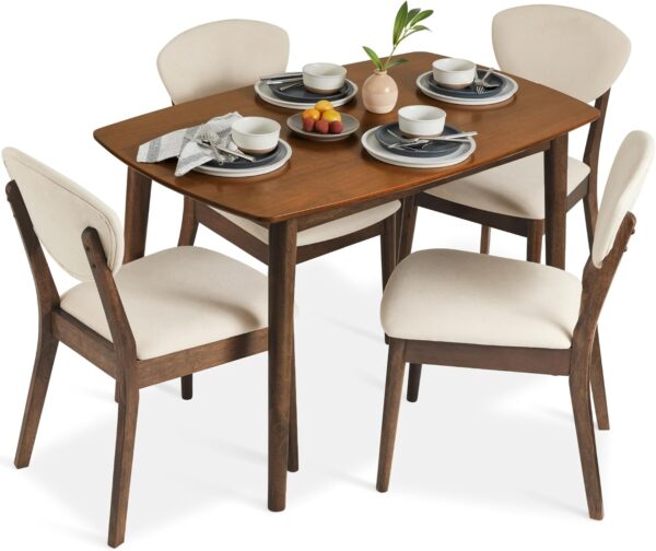 Best Choice Products 5-Piece Dining Set, Compact Mid-Century...