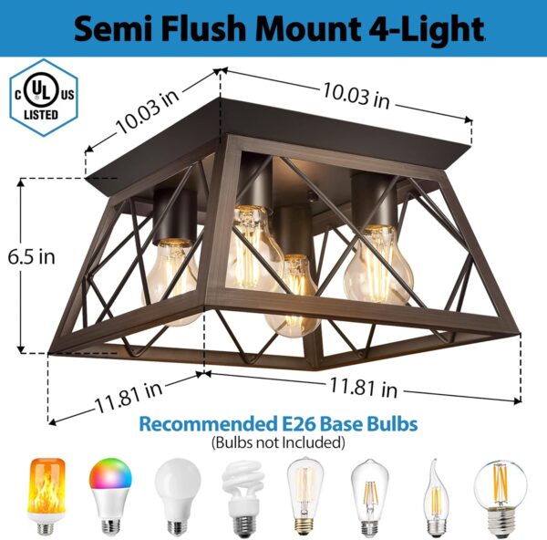 FadimiKoo Flush Mount Ceiling Light Fixtures for Kitchen Hal...