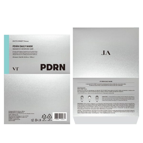 VT COSMETICS PDRN Daily Mask 30 Sheets, Vegan PDRN for Skin ...