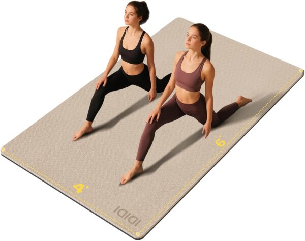 8mm Large Yoga Mat (6'x 4') - Extra Long and Wide 72 x 48 x ...