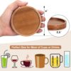 6 Pcs Best Wooden Coasters with Holder Coffee Table Decor Ac...