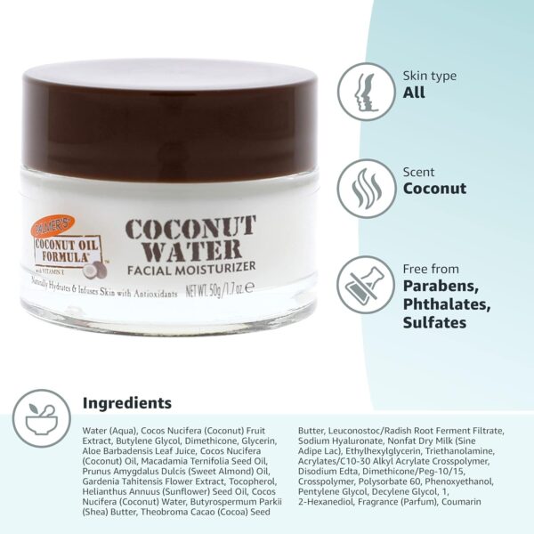 Palmer’s Coconut Oil Formula Coconut Water Face Moisturizer,...