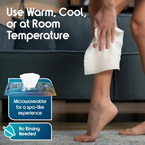 Inspire Thick Rinse Free Body Wipes, Extra Large Washcloths ...