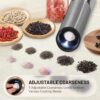 Gravity Electric Salt and Pepper Grinder Set, USB Rechargeab...