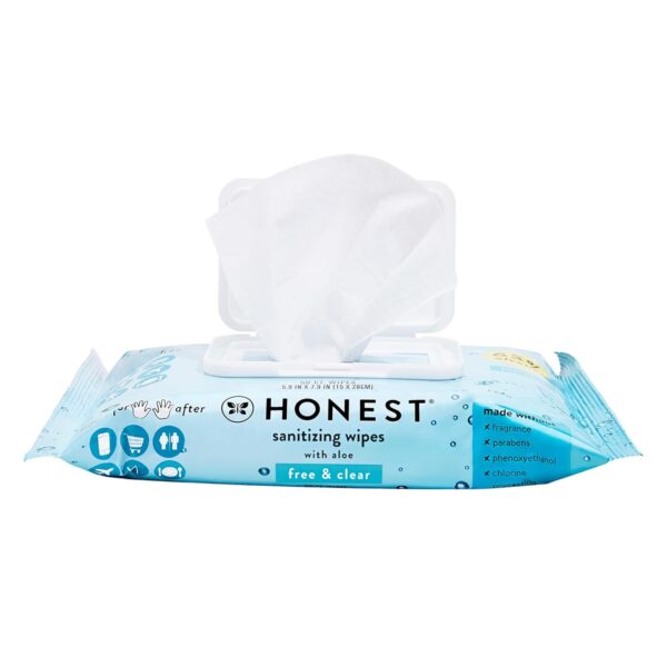 The Honest Company Fragrance Free Sanitizing Alcohol Wipes |...
