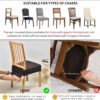 SearchI Stretch Dining Chair Seat Covers Set of 4, Soft Wash...