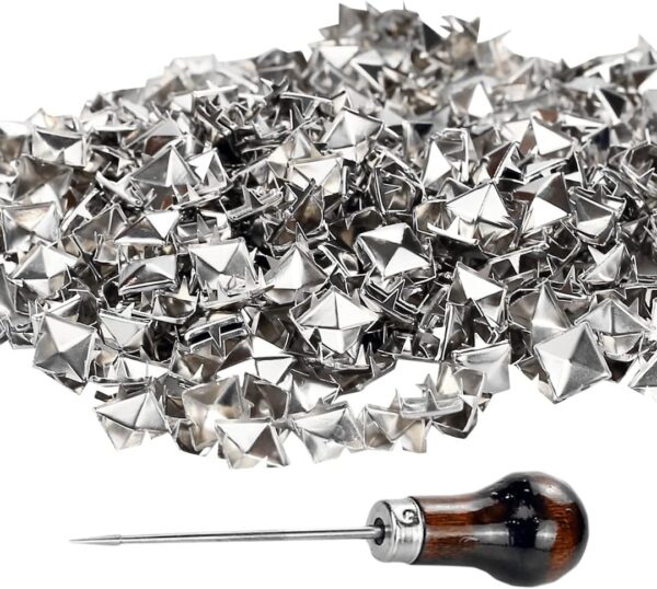 TUZAZO 500 Pieces 10 mm Square Pyramid Studs for Clothing Ba...