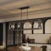 Espird Farmhouse Dining Room Light Fixture - 5 Light Matte B...