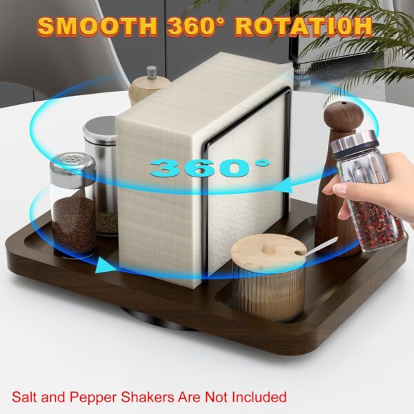 Napkin Holder for Table, Rotating Metal Napkin Dispenser wit...