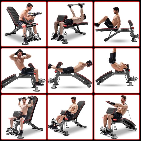 Adjustable Weight Bench - Utility workout Benches for Exerci...