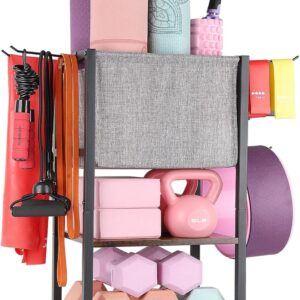 Yoga Mat Storage Rack Home Gym Equipment Workout Equipment O...