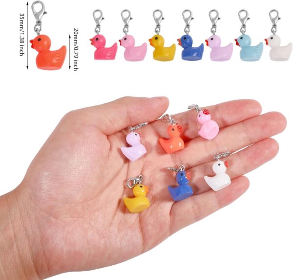 CHGCRAFT 16Pcs 8Colors Resin Duck Skate Charm Roller Skate S...