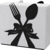 Modern Standing Napkin Holder for table, Black Metal Napkin ...