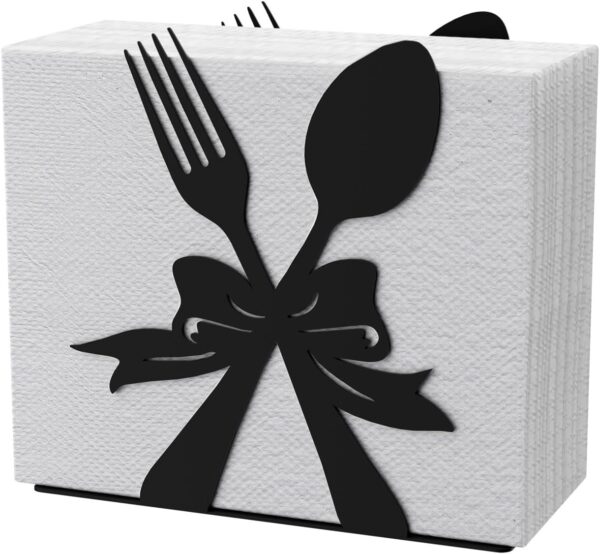 Modern Standing Napkin Holder for table, Black Metal Napkin ...