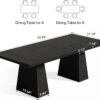 LITTLE TREE Dining Table for 6 People, Wooden Table, Rectang...