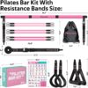 Pilates Bar Kit with Resistance Bands, Multifunctional Pilat...