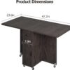 Space Saving Folding Dining Table, Farmhouse Foldable Dining...