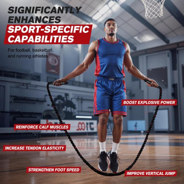 HPYGN Jump Rope, Weighted Jump Rope for Men women, 2.8lb 3.8...