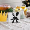 Modern Standing Napkin Holder for table, Black Metal Napkin ...