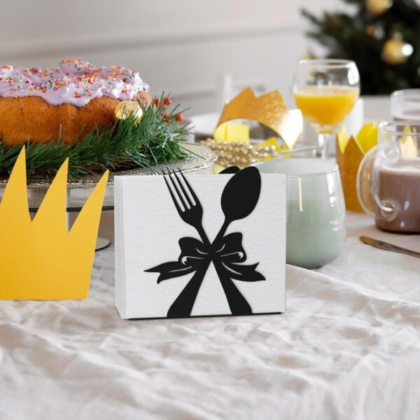 Modern Standing Napkin Holder for table, Black Metal Napkin ...