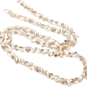 1 Yard Rhinestone Chain, AB Crystal Rhinestone Applique Bead...