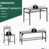 Shintenchi Kitchen Table Chairs Set of 4, Dining Table Set f...