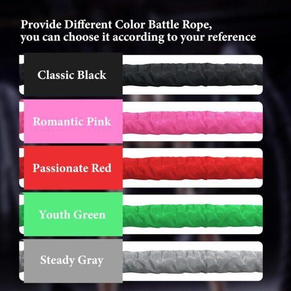 Battle Ropes Black Workout Rope 1 inch Battle Ropes for Home...
