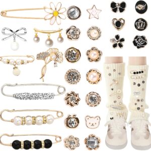 Sock Charms for Socks for Women, 41 PCS Junk Socks Charms Ki...