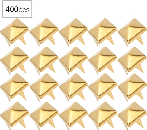 400 Pieces Square Pyramid Studs, 4 to 7mm Metal Versatile Na...