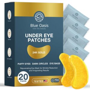 Under Eye Patches for Puffy Eyes and Dark Circles – 24k Gold...