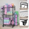 Weight Rack for Home Gym, All in One Yoga Mat Storage Rack, ...