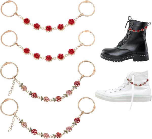Bling Shoe Charms Shoe Chain Metal Shoelaces Accessories Dec...