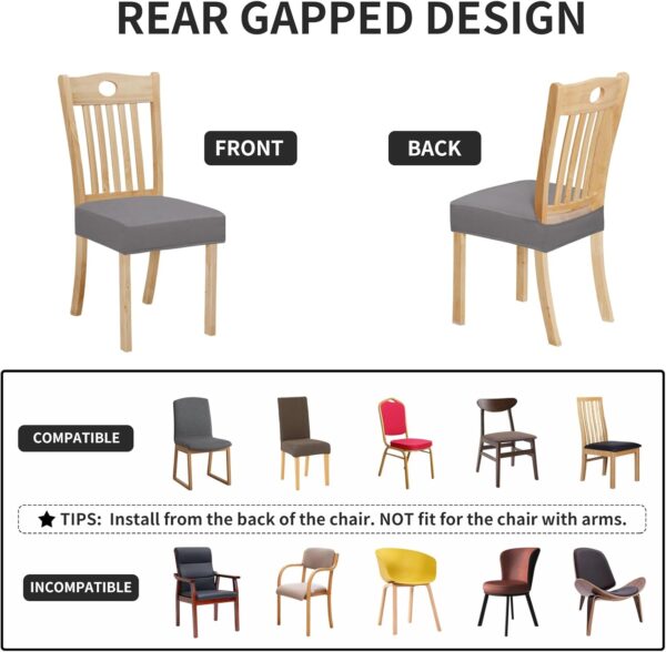 Easy-Going 100% Waterproof Seat Covers for Dining Room Chair...