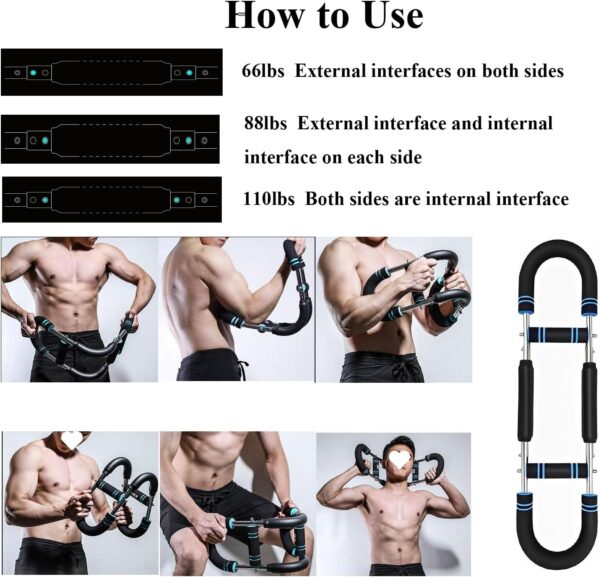 Twister Arm Trainer, Adjustable Chest Workout Equipment, Arm...