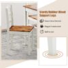 Tangkula Dining Table Set for 4, Solid Wood, Farmhouse Dinet...