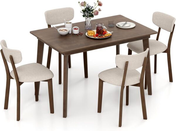 Tangkula Dining Table Set for 4, Dinette Set with Table and ...