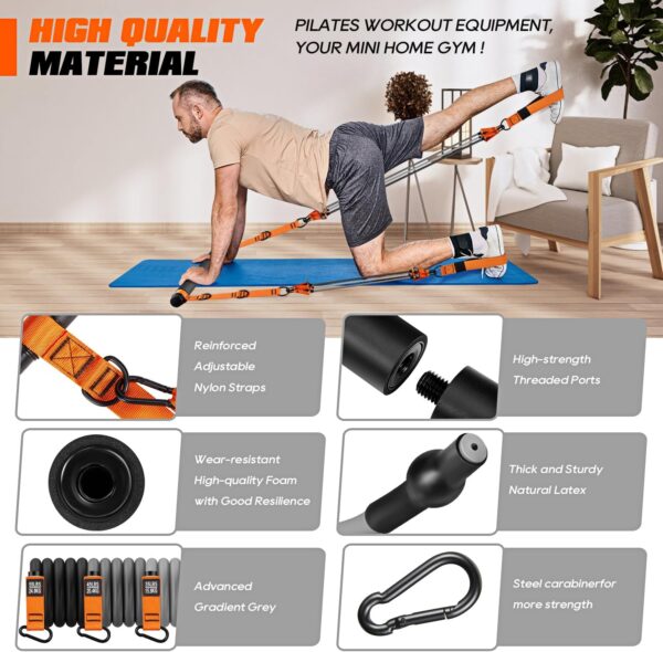 Pilates Bar Kit with Resistance Bands, Heavy Duty Pilates Eq...