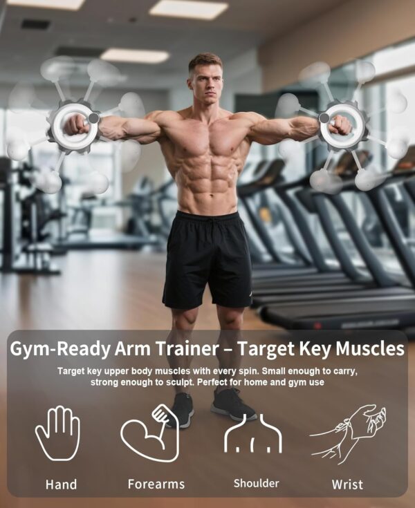 Arm Workout for Men and Women, 360° Hand-Crank Forearm Train...