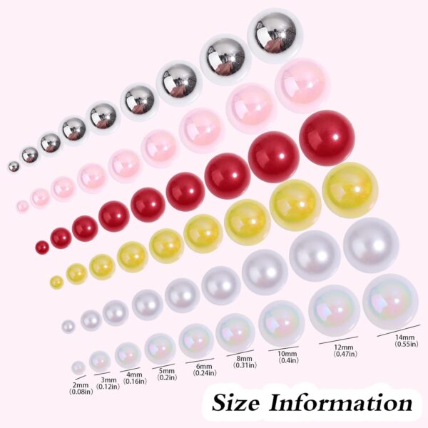 150PCS 14mm Yellow AB Flatback Pearls for Crafting Jewelry M...