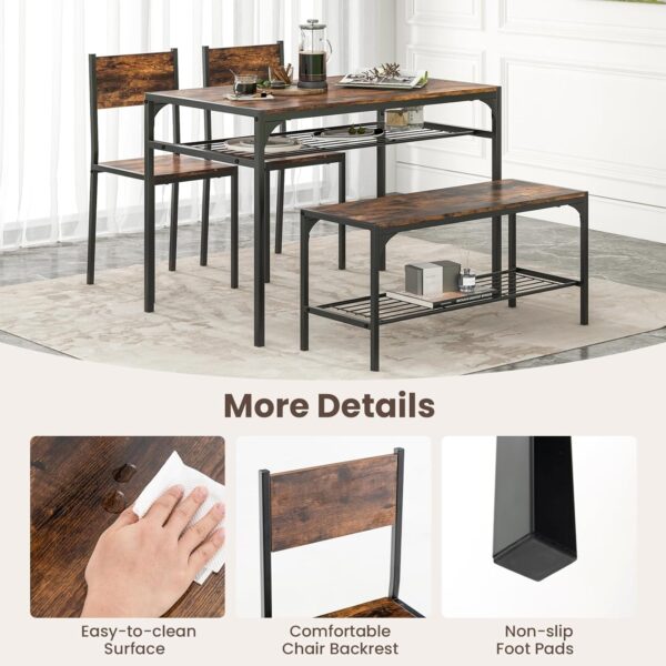 Giantex Dining Table Set for 4, Kitchen Table with Chairs & ...