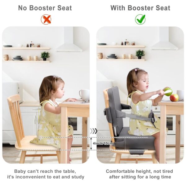 Toddler Booster Seat for Dining Table, Non-Slip Kitchen Chai...