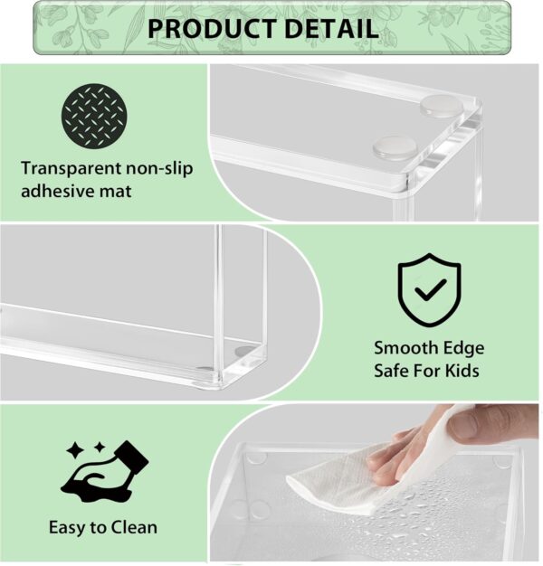 Clear Acrylic Napkin Holder for Table, Elegant Non-Slip Gues...