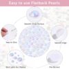 150PCS 14mm Yellow AB Flatback Pearls for Crafting Jewelry M...